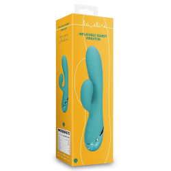  Loveline Vibro Rabbit Gonflable Flatblue 11 x 3.5cm